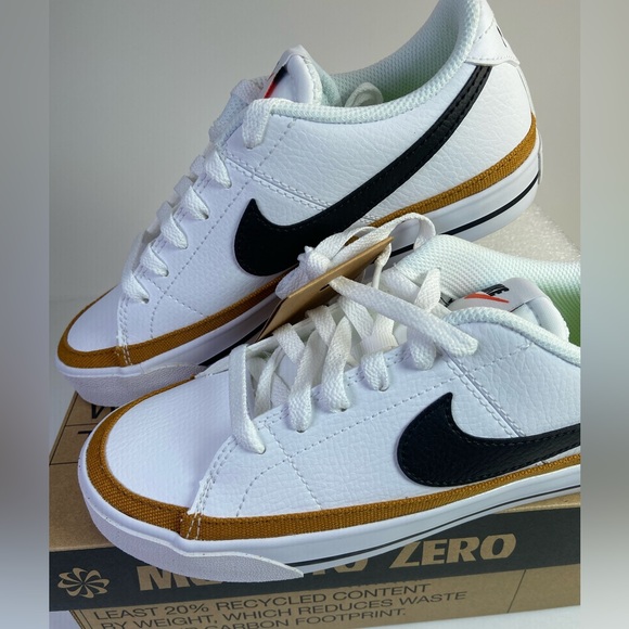 WMNS Nike Court Legacy NN Size 6 White/Black-Desert Ochre - Picture 3 of 7